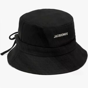 Jacquemus Black Logo Tie-Back Bucket Hat 'Le Bob Gadjo’